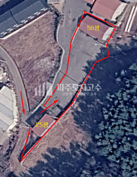 경기 파주시 월롱면 영태리 1,2동 영태리 창고 50평+숙소 25평 층고6 단독마당 대형차 매매 매물번호 11343 사진 2