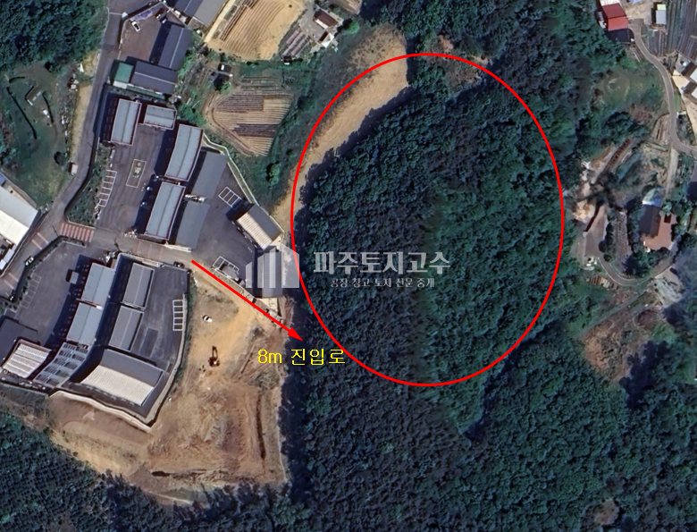 경기 파주시 월롱면 도내리 도내리 토목완료 공장부지 1487평 공장허가 40피트 민원무 매매 매물번호 10664 사진 1